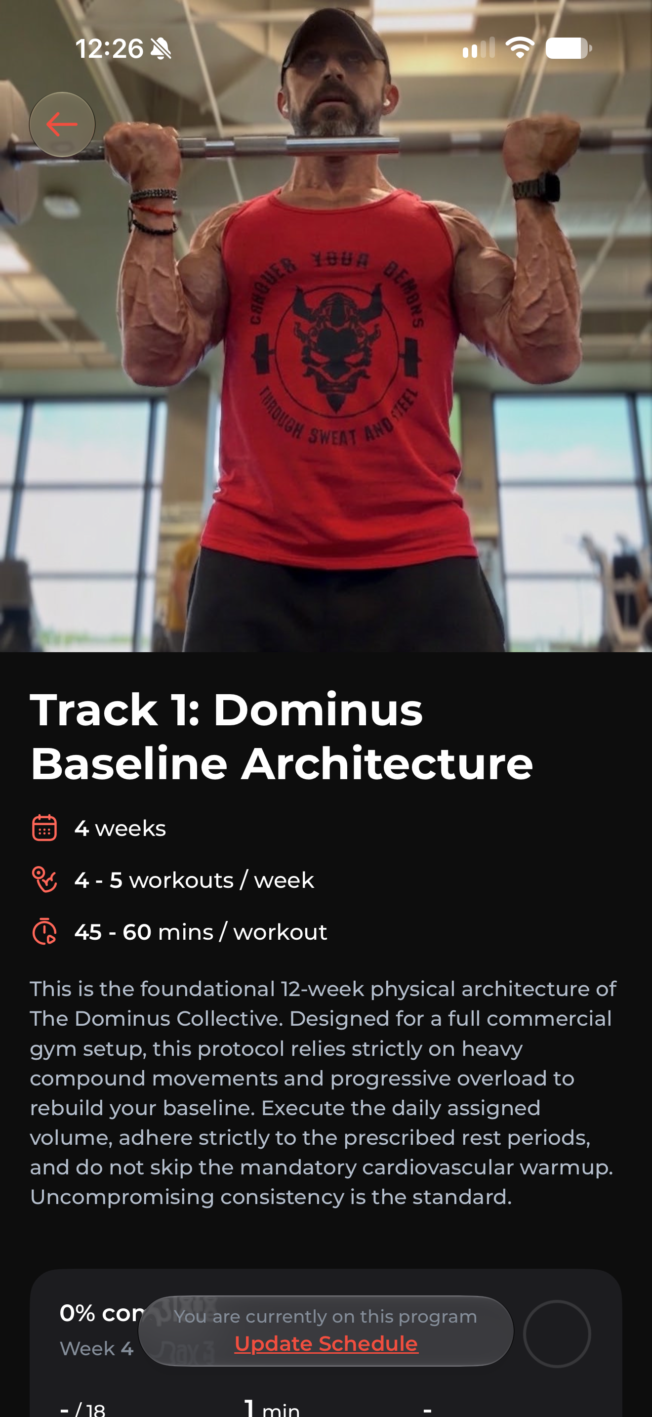 Track 1: Dominus Baseline Architecture — 4-week foundational program in the app